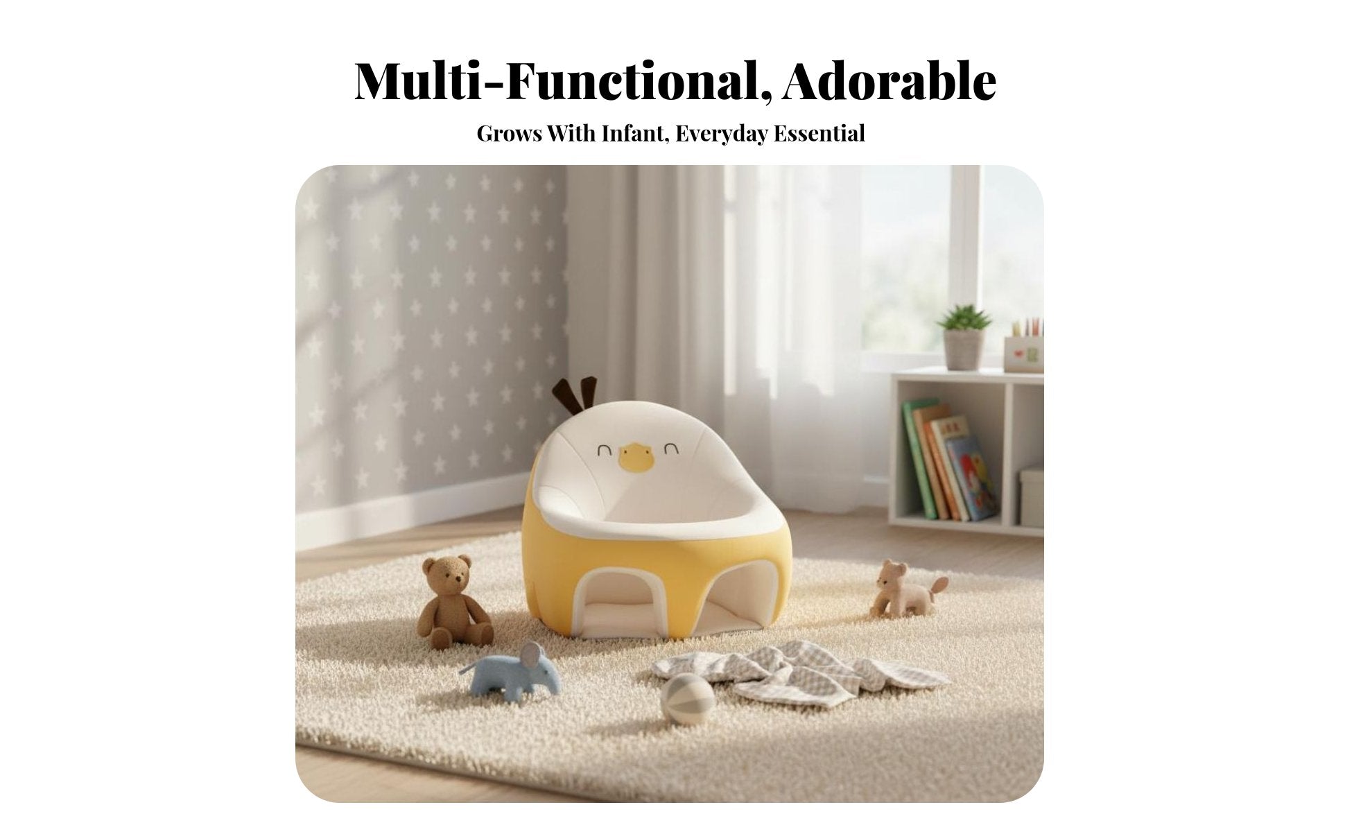 Inflatable infant Sofa Skingentle Sit-Training Chair Easy to Clean for Toddlers