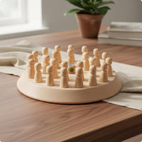 Wooden Peg Board Game Polished Small Toy Portable