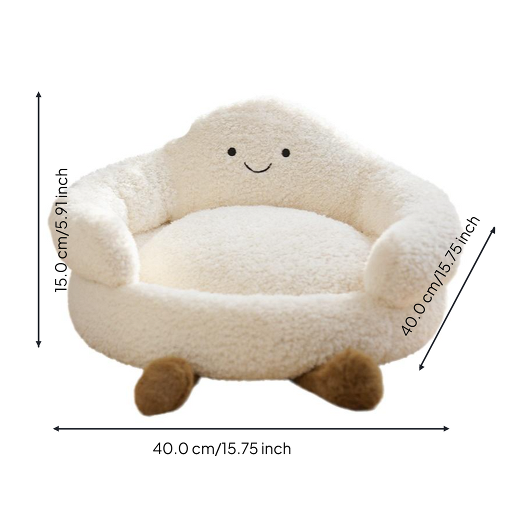 Cat Bed, Calming Plush Sofa, Cozy Indoor Retreat