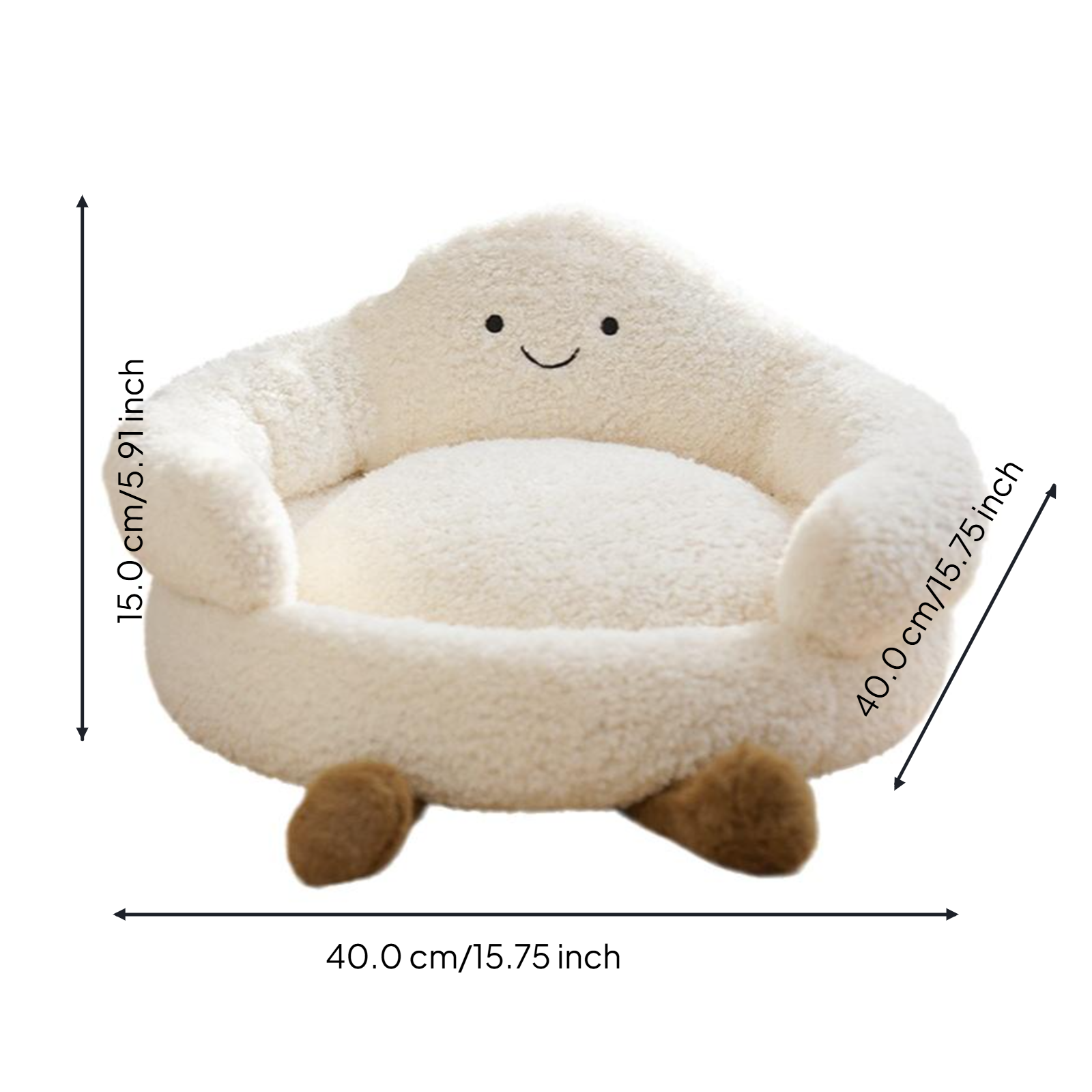 Cat Bed, Calming Plush Sofa, Cozy Indoor Retreat
