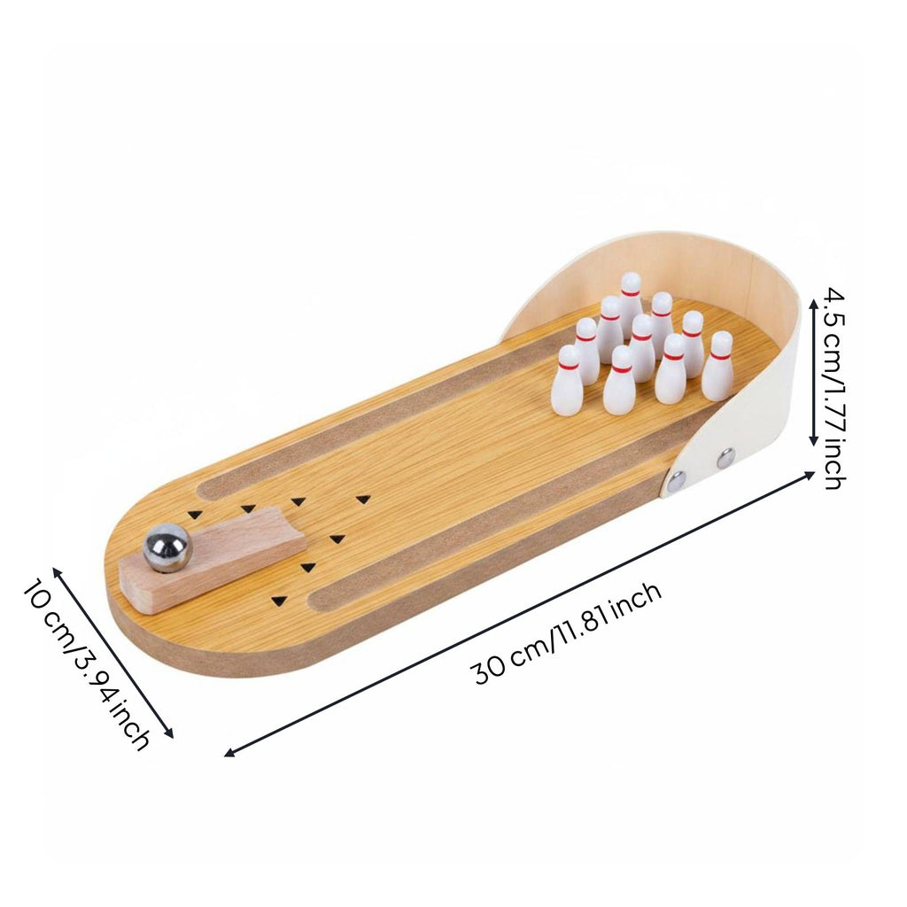 Wooden Bowling Set Sturdy Mini Bowling Set Compact for Indoor, Toddlers
