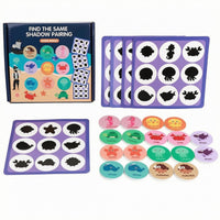 Creature Shadow Matching Game Cardboard Shadow Matching Cards Colorful