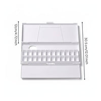 24-Slot Paint Tray Easy to Clean Folding Watercolor Box Sturdy for Painting