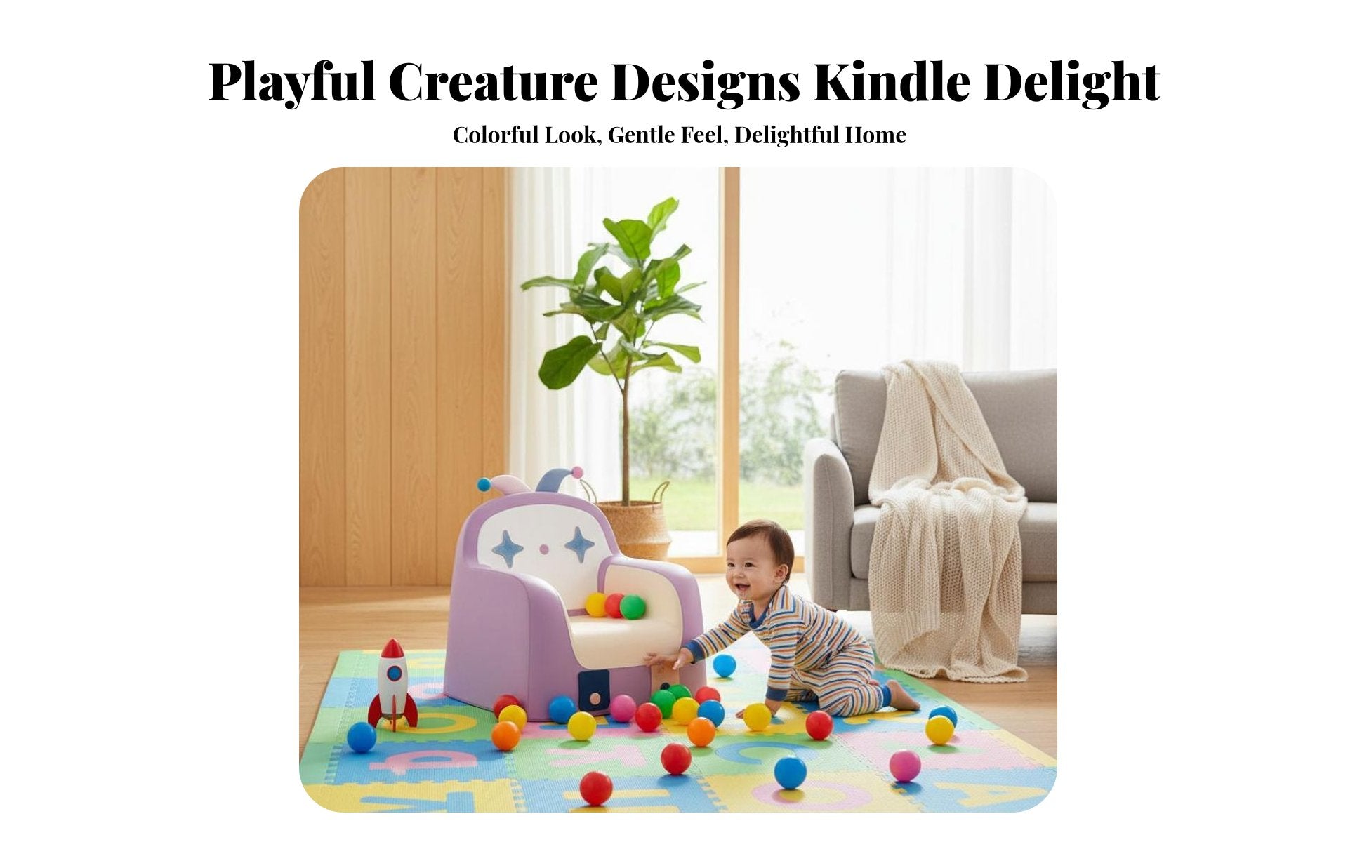 Toddler Reading Chair Lightweight and Portable children's Furniture for Toddlers
