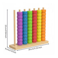 Peg Board Bead Set Sensory Play Color Sorting Toy Polished Edges for Nursery
