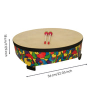 Rhythm Drum Rhythm Percussion Instrument Clear Sound Colored Wooden Rawhide Drum for Classroom