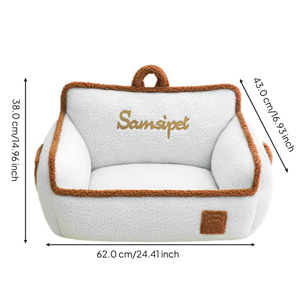 Warm Dog Bed, Removable Pad, Calming Pet Sofa