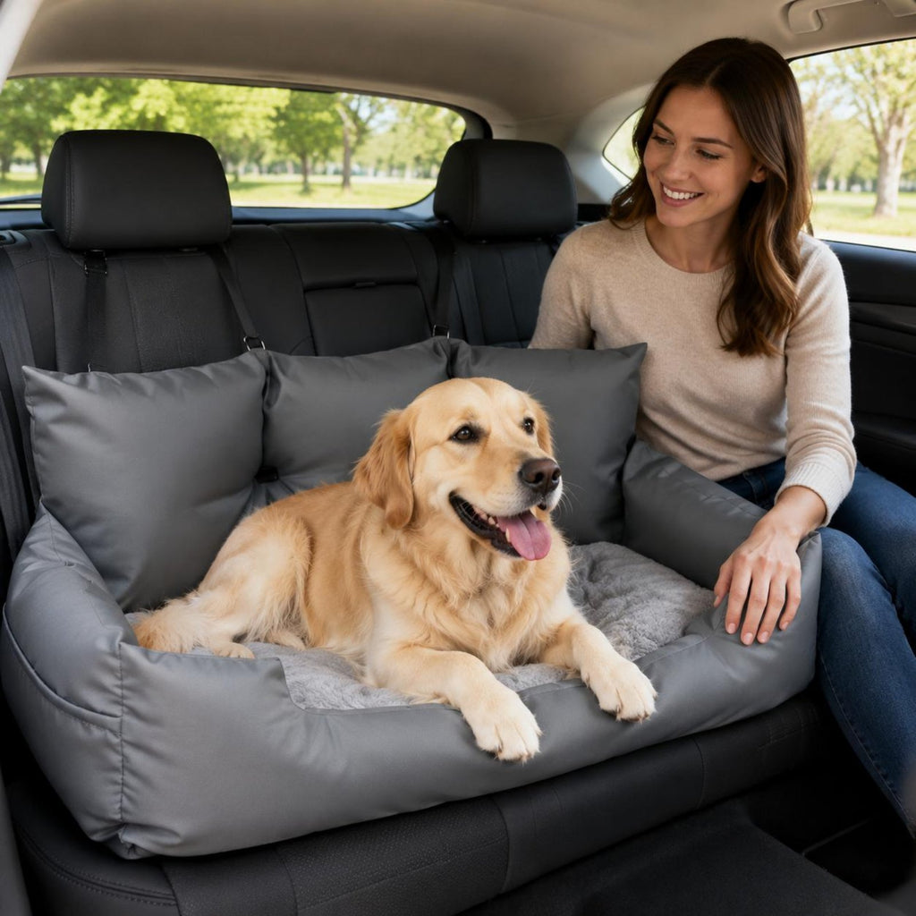 Dog Car Seat Bed Waterproof Dog Booster Seat Scratch Resistant for Large Dogs