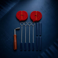 11 Pieces Piano Tuning Hammer Wooden Handle Instrument Accessory Blue Grips