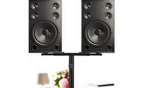 Twin Speaker Stand Stable Metal Base Tripod Speaker Designed for Surround Sound
