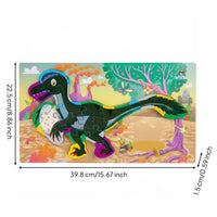 Wooden Dinosaur Puzzle Easy to Grip Dinosaur Learning Puzzle Hand-Eye Coordination Educational Toy for Preschoolers, Children 3++, Kindergarten