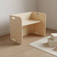 Curved Children's Desk Solid Wood Wooden Children's Desk table Smooth Edges for Preschoolers