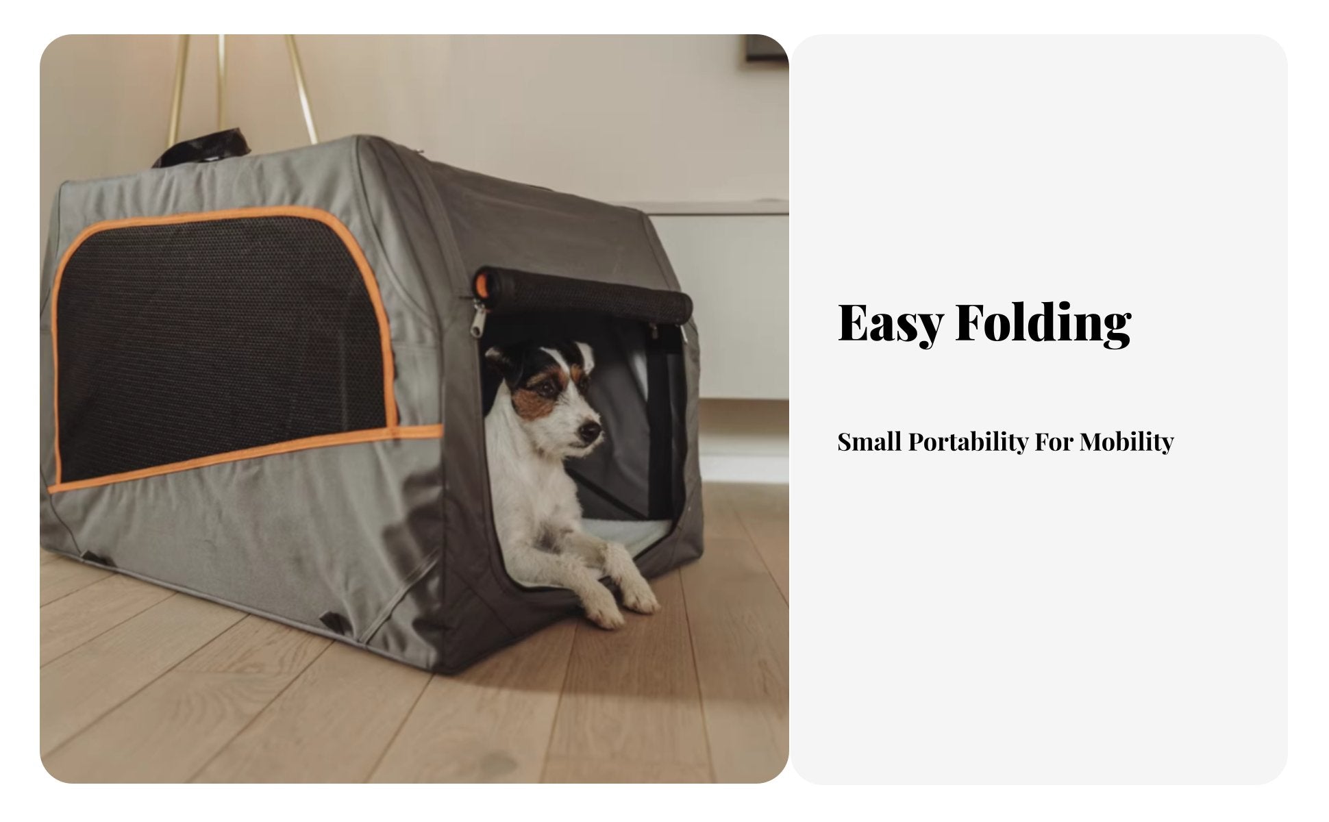 Foldable Fabric Pet Crate Portable Dog Kennel Lightweight for Outdoor, Travelers