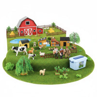 Farm Animal Playset Educational Realistic Animal Figures Easy to Clean for Kids