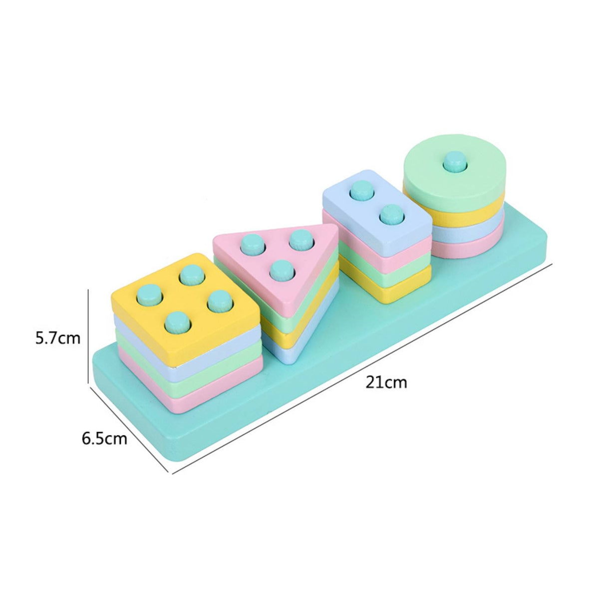 Wooden Brain-Teaser Toy Colorful Shape Sorting Board Fine Movement Skills