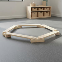 Wooden Balance Bridge Gross Motor Skills Balance Bridge Toy Science Learning Game for Young Children, Preschool