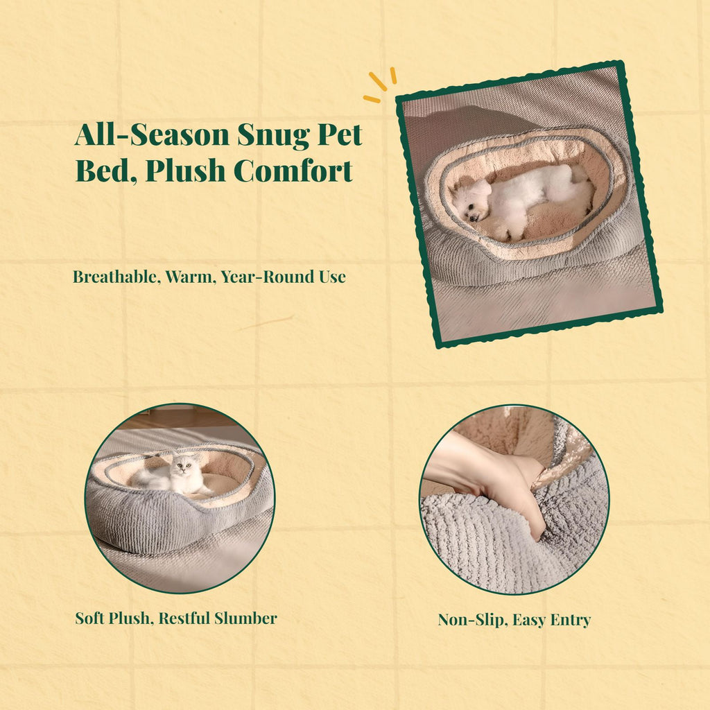 Breathable Non-Slip Pet Sofa, Plush Calming Dog Bed