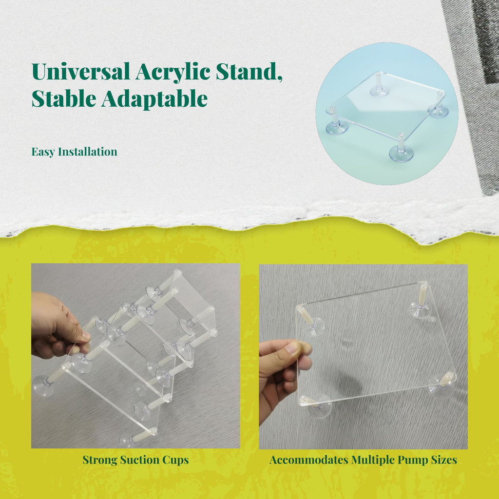 Shockproof pump pad reduces noise.