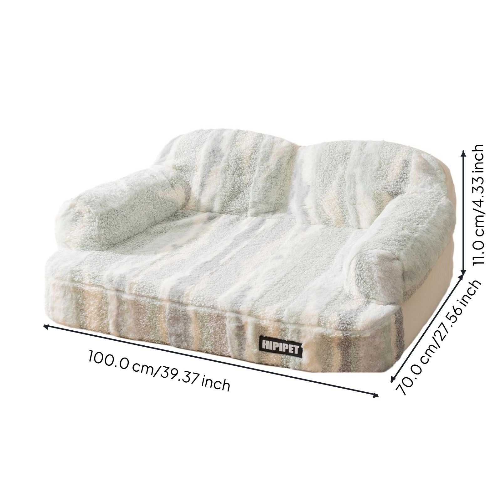 Orthopedic dog bed with removable cover