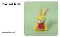 12 Pieces Soft Toy Rabbit Keychain Bulk Pack Stuffed Rabbit Keychain