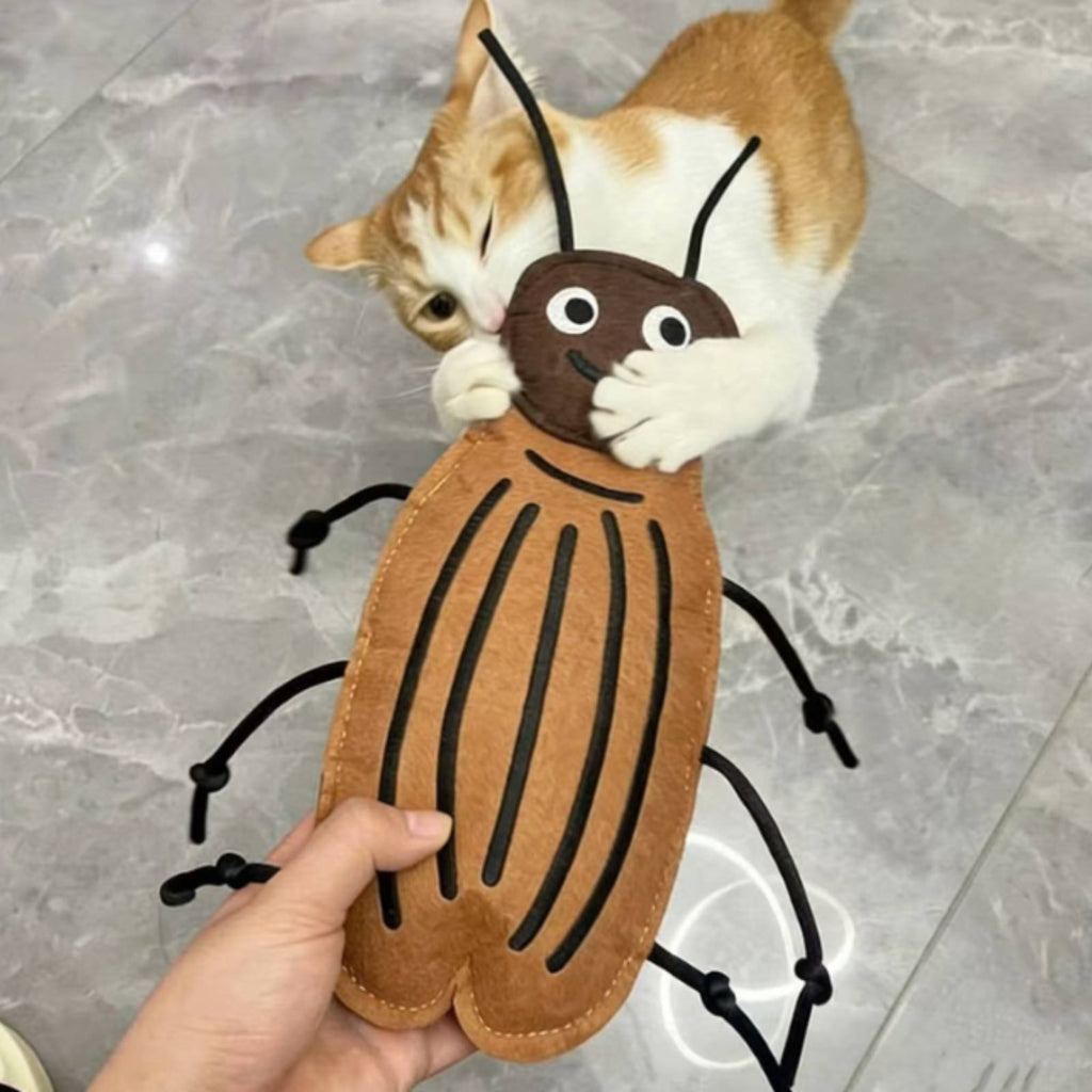 Creepy-Crawly Feline Toy Stitched Stuffed Feline Teaser Printed Markings