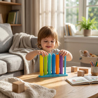 48 Pieces Color Sorting Beads Game Patience Building for Home Learning