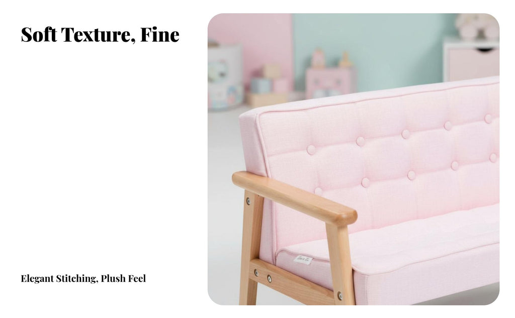 Padded Toddler Chair Solid Wood Frame childs' Sofa Soft and Comfortable