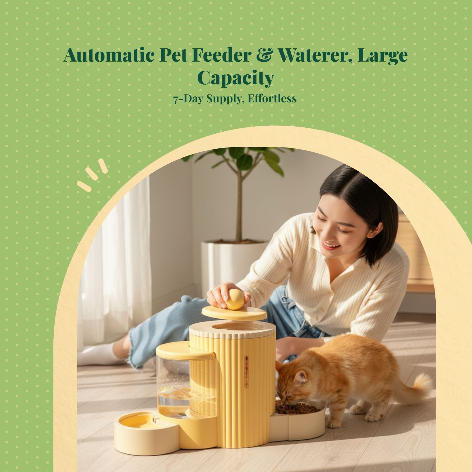 Automatic water dispenser cat bowl