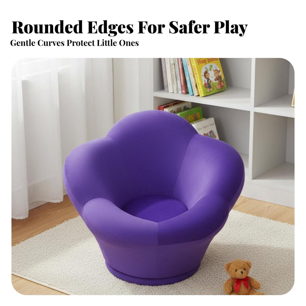 Flower-Shaped Seat leaf-shaped Backrest Plush Single-Person Chair Princess aesthetic No Assembly Required for children, Teens