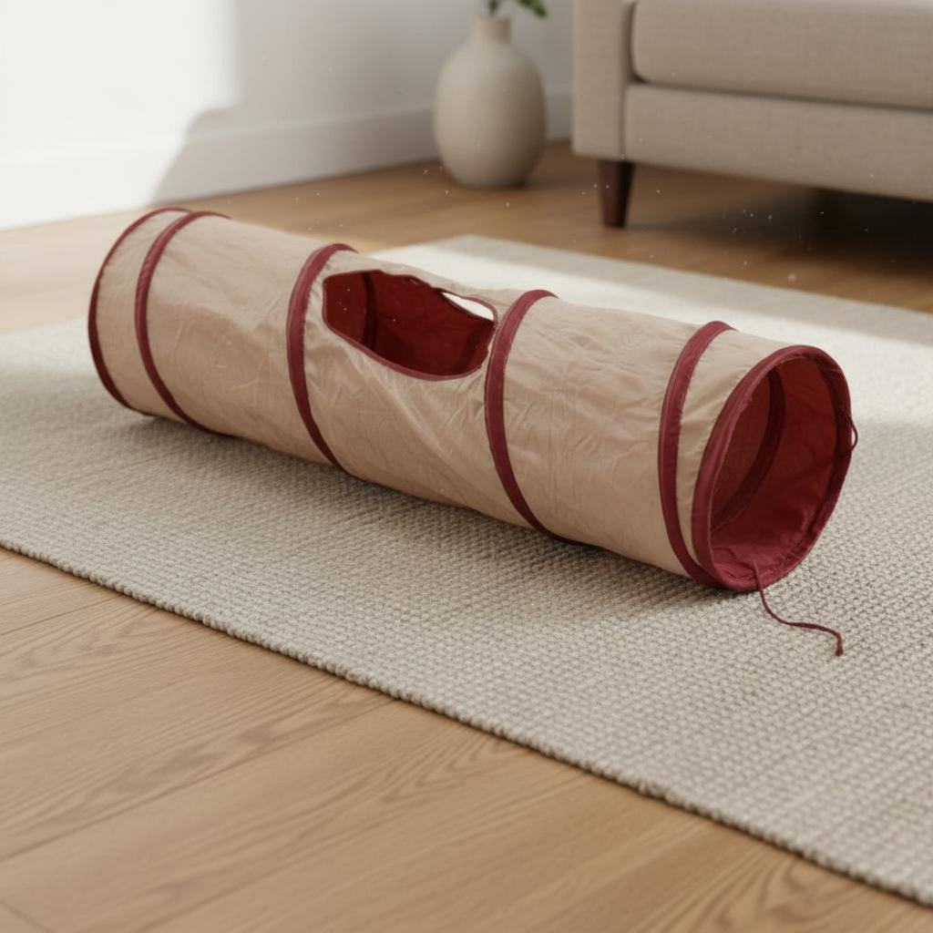 Feline Tunnel Keeps Pets Active Collapsible Feline Tunnel Easy To Stow for Cats