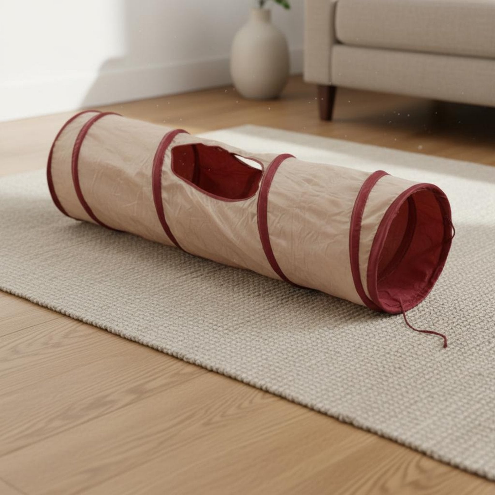 Feline Tunnel Keeps Pets Active Collapsible Feline Tunnel Easy To Stow for Cats