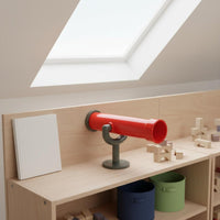 Kids Toy Telescope Long-Lasting Mounted Playground Telescope Plastic Toy Spyglass Wear Resistant Playhouse Attachment Sturdy