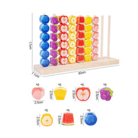 Fruit Bead Toy Double Player Color Matching Bead Board Hand-Eye Coordination
