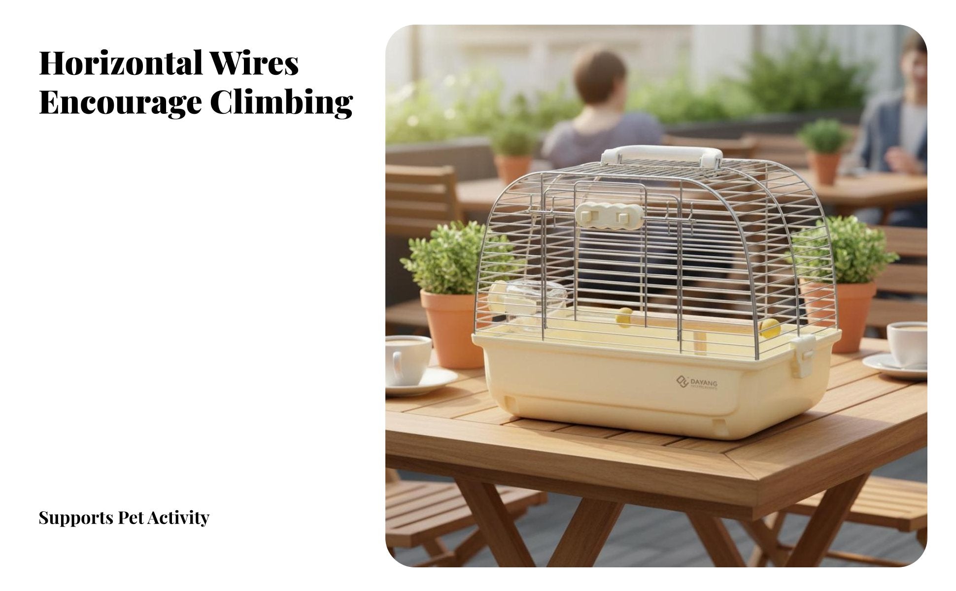 Parrot Outing Enclosure Sturdy Portable Bird Travel Enclosure Deep Base Tray