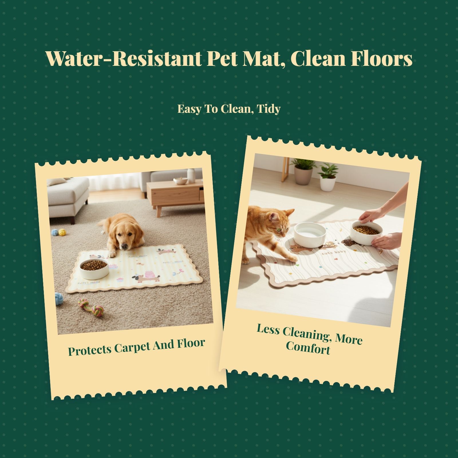 Waterproof non-slip pet mat