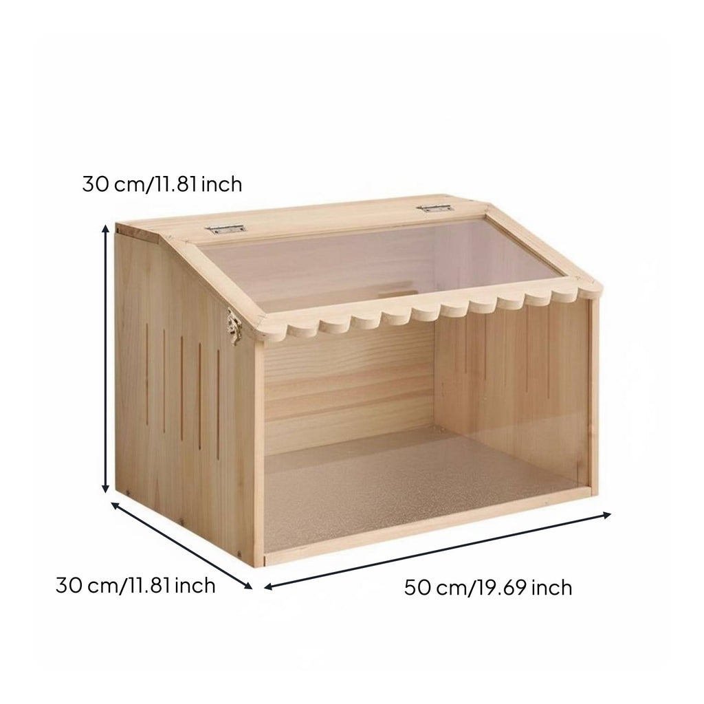 Reptile Habitat Box Good Ventilation Tank Reptile Enclosure Lock Breeding Tank for Desktop, Living Room