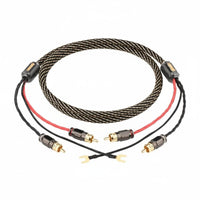 Turntable Cable with Ground Wire High Fidelity Sound for Audiophiles