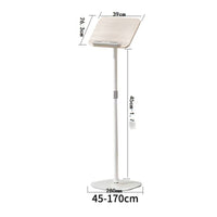 Floor Book Stand Rotatable Panel Standing Reading Rack Heavy-Duty Adjustable Music Stand for Study, Writing