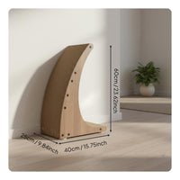 L-Shaped Cat Scratcher Stable Design Vertical Cat Scratching Pad Ergonomic Curve Pet Supplies for Kittens, Indoor