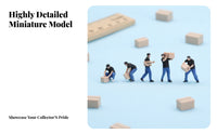 5 Pieces Delivery Worker Figures Realistic Pose 1/64 Scale Miniatures