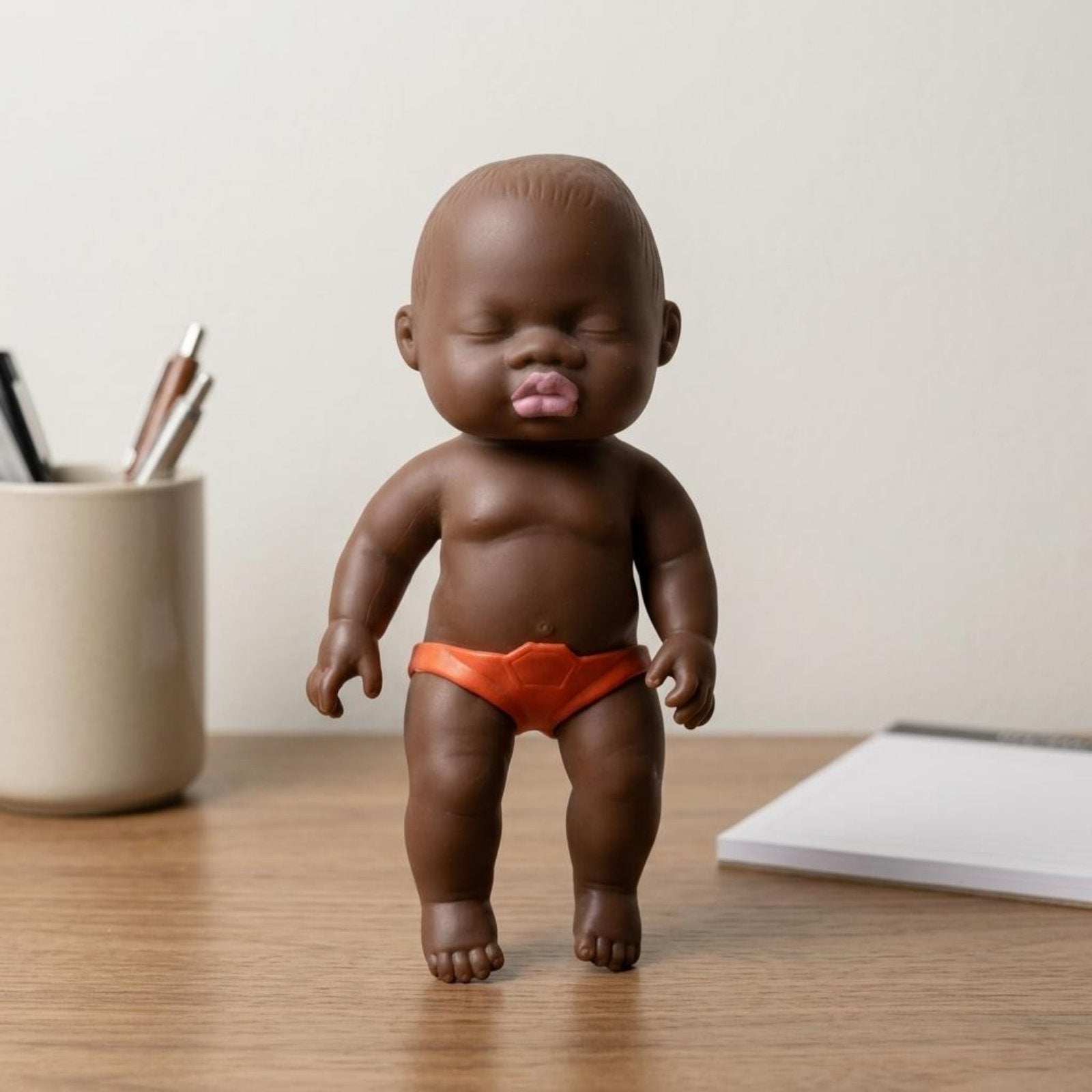 Black Baby Squeezable Stretchable Squeezable Doll Easy to Clean