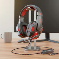 LED Gaming Headset Audio Pickup Built-in Volume Control Wired Gaming Headset 3D Surround Sound Audio Device for Game Enthusiasts