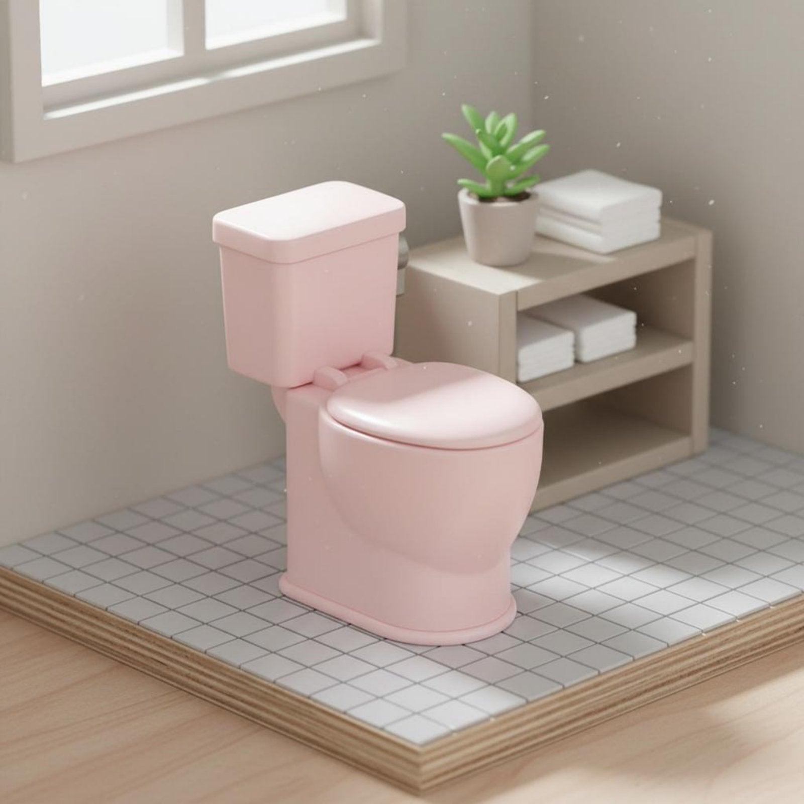 1:12 Scale Toilet Pretend Play Dollhouse Toilet Movable Lid for Miniature Scene