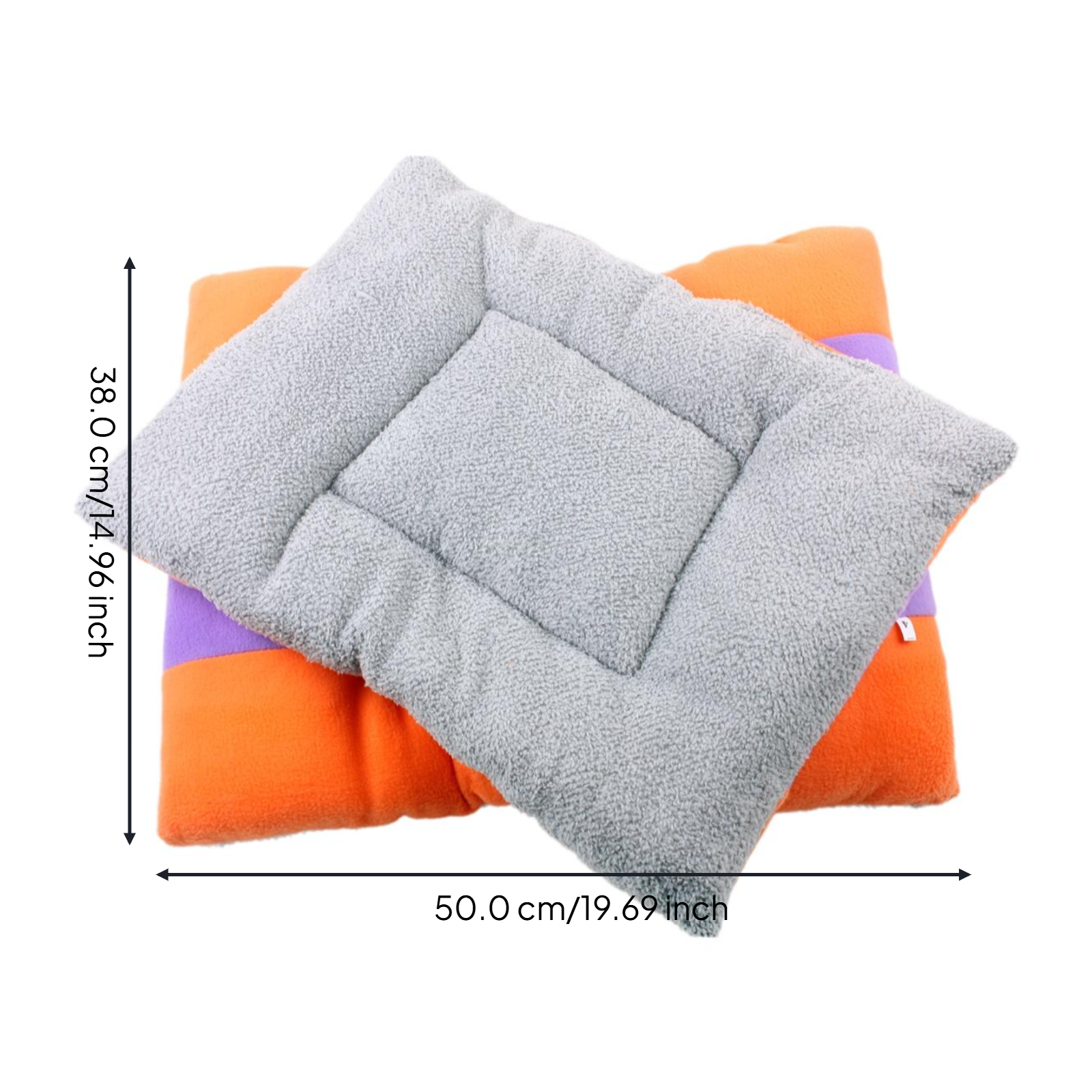 Plush fleece dog bed mat, non-slip, warm, for large dogs
