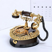 Vintage Rotary Phone Music Box Ornate Design Retro Dial Telephone Music Box Photography Props Home Decor for Bar