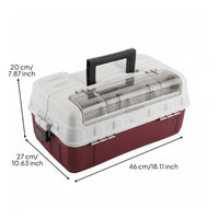3 Layer Cantilever Tackle Box Construction Portable Fishing Tackle Storage Case for Fishermen, Anglers