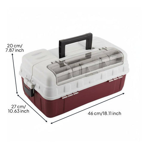 3 Layer Cantilever Tackle Box Construction Portable Fishing Tackle Storage Case for Fishermen, Anglers