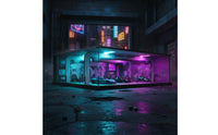 1:64 Neo-Futuristic Parking Garage Diorama DIY Assembly Underground Garage Scene Model Hobby Supply for Collectors, Hobbyists