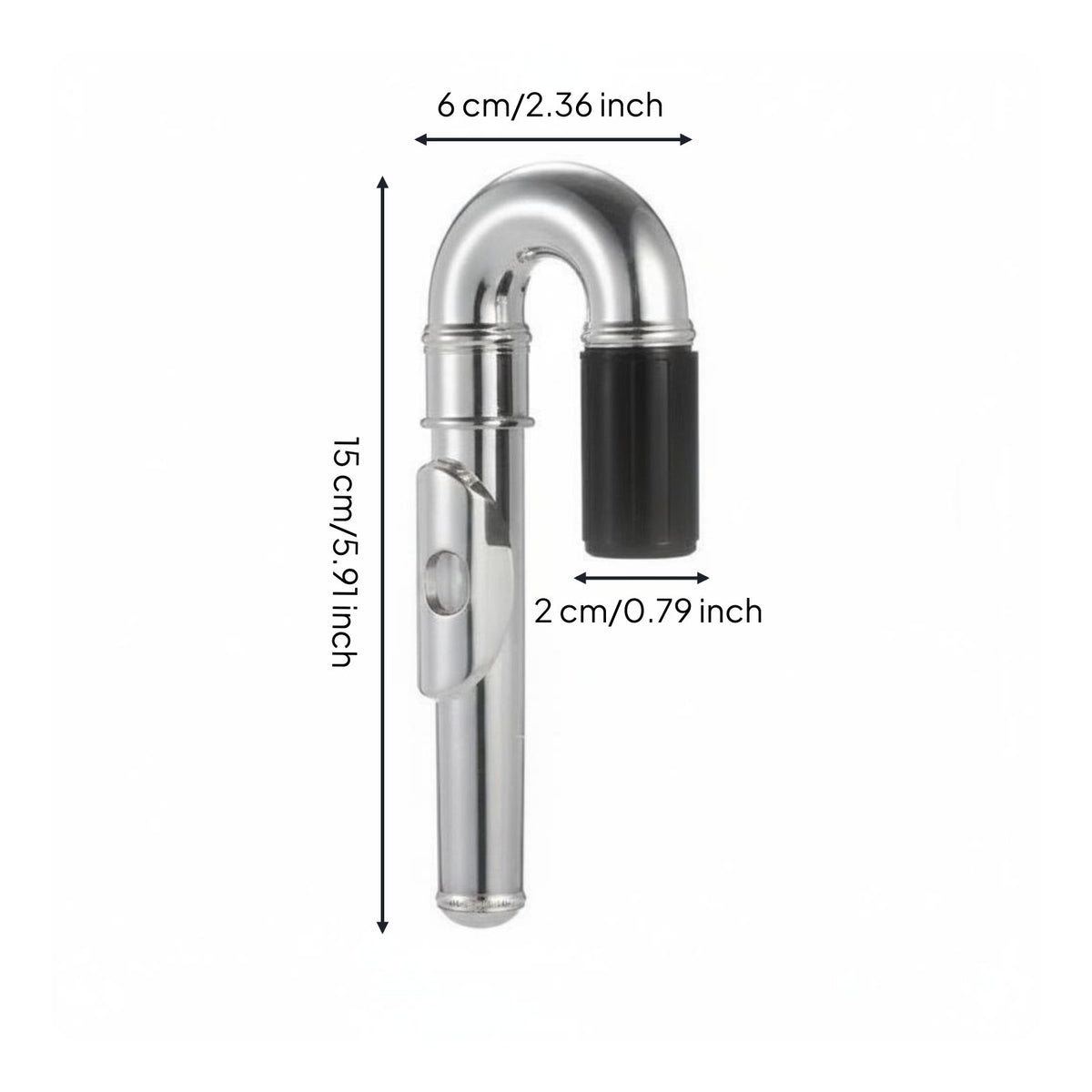 Curved Flute Headjoint Easy to Play Woodwind Accessory for Kids