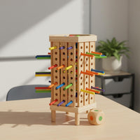 And Hexagonal Block Game Colored Sticks Wooden Structure Game Fine Motor Skills Kids Activity